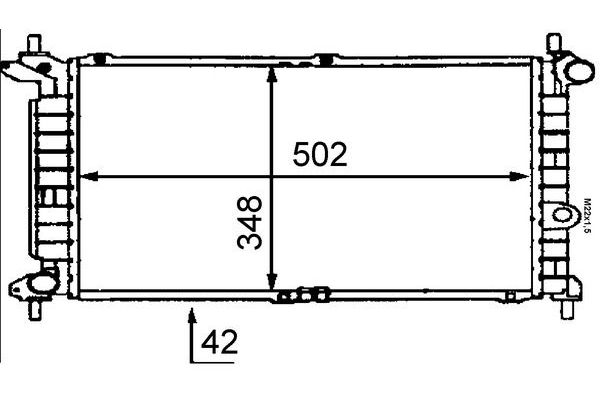 Su Radyatörü  Opel Astra F 4 Kapı (1991->)  MAHLE CR 443 000S