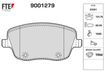 Fren Disk Balata Ön FTE 9001279  6Q0698151A