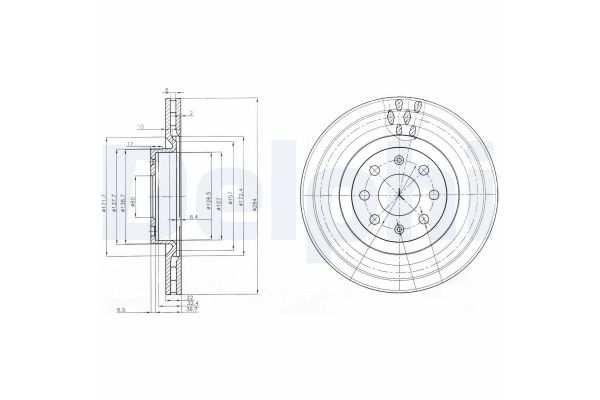 Fren Disk Ayna Ön Sağ ve Sol Opel Adam (2012->)  DELPHI BG3944