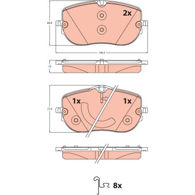 Fren Disk Balata Ön Mercedes C -Serisi Estate (BM 206)(03.2021->)  TRW GDB2549