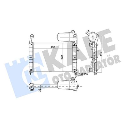 Su Radyatörü  Fiat Egea (160)(1988->)  KALE 101500