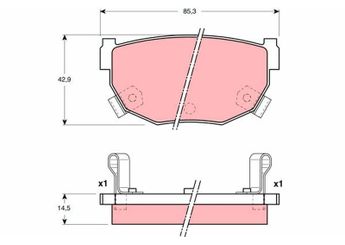 Fren Disk Balata Arka VALEO 670846  4406001P93 4406001P90 44060-01P90 4406001P91 44060-01P91 44060-01P93 4406035F91 44060-35F91 4406035P91 44060-35P91 4406053F92 44060-53F92 440609V590 44060-9V590 44060P9125 44060-P9125 4406085F90 AY060NS009 AY060NS032 D406001P90 D4060-01P90