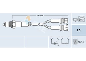 Oksijen (Lambda) Sensörü  FAE 77123  6193040 7619304 35310754 3531075-4 30622250 3062225-0