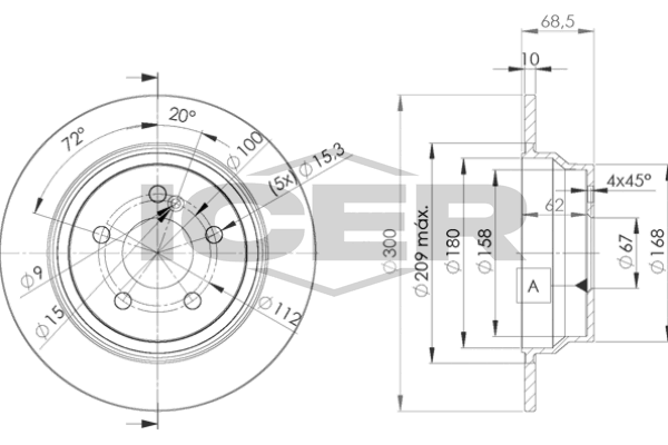 Fren Disk Ayna Arka Sağ ve Sol WALBURG WBD1537