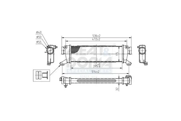 Turbo Radyatörü  Mercedes Vaneo Compact Van (BM 414)(10.2001->)  VEKA 42-2830