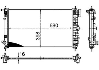 Su Radyatörü  MAHLE CR 1098 000P  253101E151 1300294 13241729