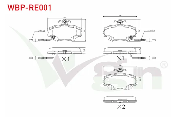 Fren Disk Balata Ön WGN WBP-RE001