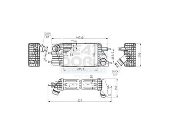 Turbo Radyatörü  ORİS 258-4835  144611KB2B 144611KB2A