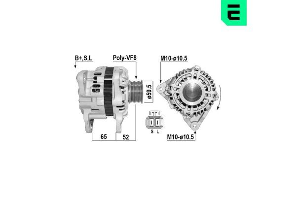 Alternatör  Mazda 6 Sedan (GG)(03.2002->)  ERA 211039A