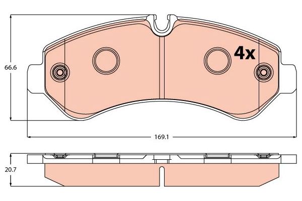 Fren Disk Balata Arka TRW GDB2528