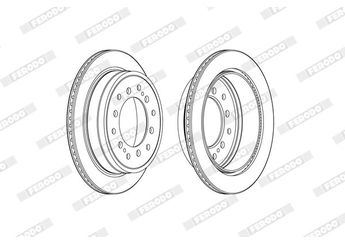 Fren Disk Ayna Arka Sağ ve Sol FERODO DDF2505C  424310K230 4243160311