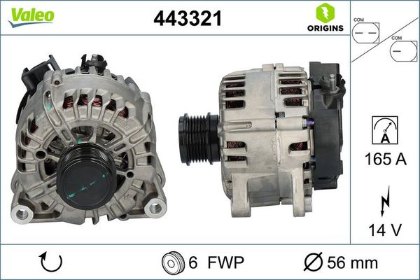 Alternatör  Ford Focus S.Wagon (CGE)(2018->)  VALEO 443321
