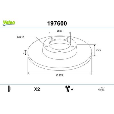 Fren Disk Ayna Arka Sağ ve Sol Fiat Sedici (189)(2006->)  VALEO 197600