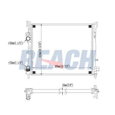 Su Radyatörü  Renault Clio Symbol I (Makyajlı)(03.2002->)  PSA ORJINAL 1330V0