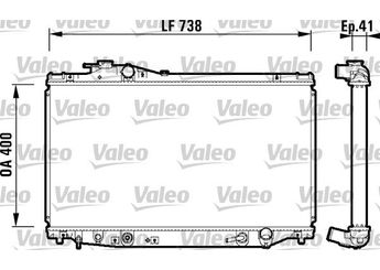 Su Radyatörü  VALEO 734175  16400 1640046310 16400-46310 1640046320 16400-46320