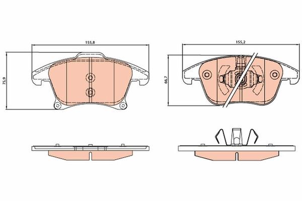 Fren Disk Balata Ön TRW GDB2075