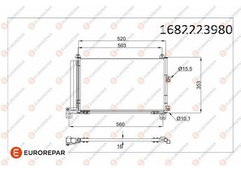 Klima Radyatörü  EUROREPAR 1682223980  1682223980 1356049 1478105 3M3519710CB UH7161480F UM6561480A