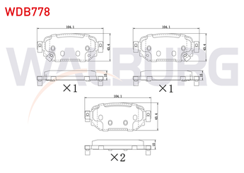 Fren Disk Balata Arka WALBURG WDB778  
