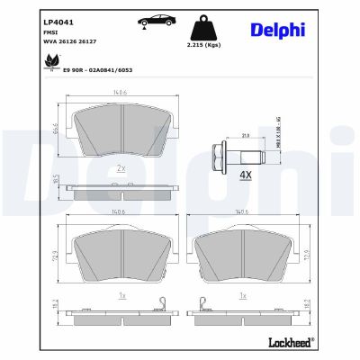 Fren Disk Balata Ön DELPHI LP4041