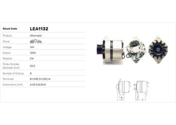 Alternatör  LUCAS ELEKTRIK LEA1132  5801730697 5801886527