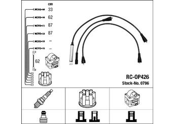 Buji Kablosu  NGK 0796  1612473 90295495 90 295 495
