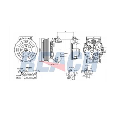 Klima Kompresörü  Renault Megane II Coupe / Cabrio (09.2003->)  VEKA 58-3500