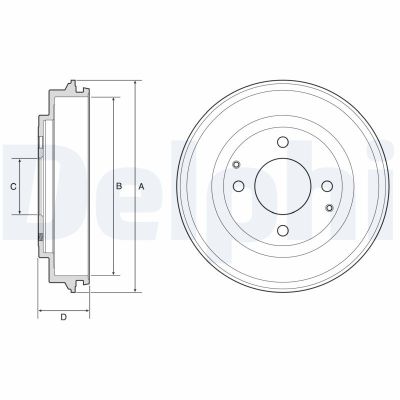 Kampana Arka Sağ veya Sol Citroen C-ZERO (08.2010->)  PSA ORJINAL 1612090880