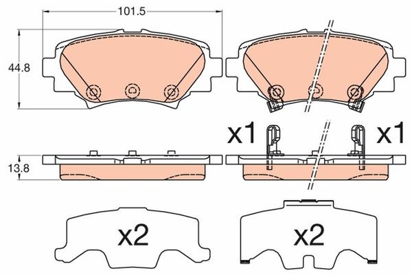 Fren Disk Balata Arka Mazda 3 Sedan (BM/BN)(07.2013->)  TRW GDB3593
