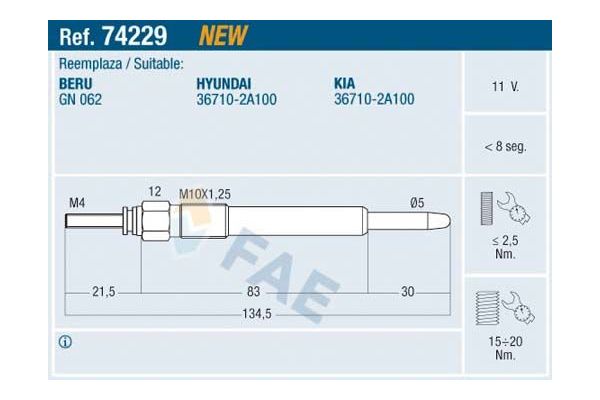 Isıtma Bujisi  MGA 10051