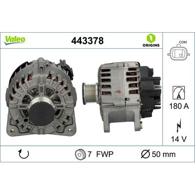 Alternatör  Renault Master IV Kasten Hochraum (06.2024->)  VALEO 443378
