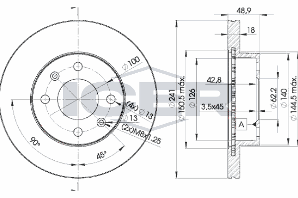 Fren Disk Ayna Ön Sağ ve Sol MGA 50233
