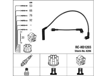 Buji Kablosu  NGK 6206  2750132F00 27501-32F00 9091921357 90919-21357 9091921364 90919-21364 9091921428 90919-21428