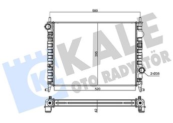 Su Radyatörü  KALE 214700  A2035000303 51718122 51806901 K51718122 K51806901
