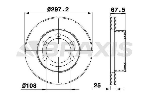 Fren Disk Ayna Ön Sağ ve Sol Toyota Hilux (KUN)(2005->)  BRAXIS AE0342