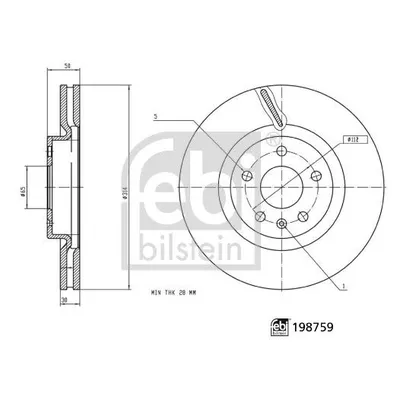 Fren Disk Ayna Ön Sağ ve Sol Aiways   FEBI BILSTEIN 198759