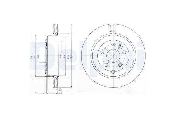 Fren Disk Ayna Arka Sağ ve Sol Land Rover Freelander 2 (LN)(01.2007->)  DELPHI BG4125