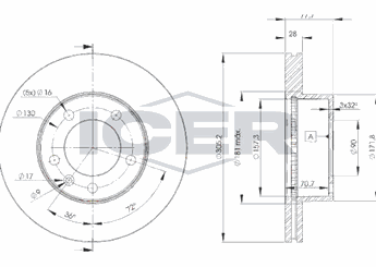 Fren Disk Ayna Ön Sağ ve Sol FERODO DDF1217  7700314064 9111038 9161721 4020600QAD 4403039 4403038 4501421 8671017104 40206-00QAD 77 00 314 064 44 03 038 45 01 421 91 110 38 91 61 721