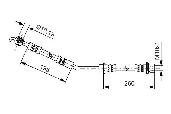Fren Hortumu Ön Sol Daihatsu Charade (XP9F)(2011->2013)  BOSCH 1 987 481 407