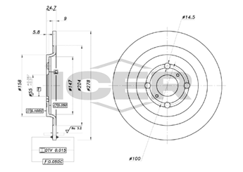 Fren Disk Ayna Arka Sağ ve Sol SWAPP 43484  424310D060 424310D060000