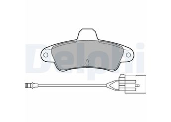 Fren Disk Balata Arka DELPHI LP853  6669780 7153477 1088938 1504143 1672939 93BB2008BA 93BB2008BB 93BB2M008BB XS712M008BD XS712M008BE