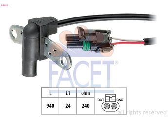 Krank Sensörü  FACET 9.0010  7700720341 77 00 720 341 7700725811 77 00 725 811 7700728639 77 00 728 639 7700732300 77 00 732 300 7700739792 77 00 739 792 3209826 32098261