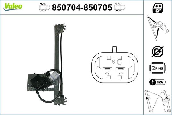 Cam Krikosu Arka Sol VALEO 850704