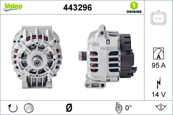 Alternatör  Renault Laguna (B56)(04.1998->)  VALEO 443296