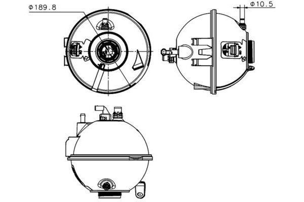 Radyatör Yedek Su Deposu  BMW X3 Serisi (F25)(03.2011->)  MAHLE CRT 223 000S