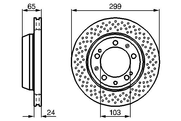 Fren Disk Ayna Arka Sağ ve Sol Porsche 911 (Typ 993)(1993->)  BOSCH 0 986 478 595