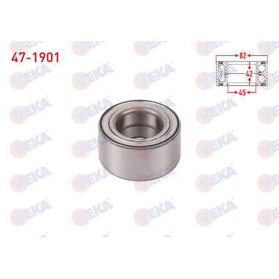 Teker Rulmanı Ön Sağ veya Sol Ford Transit Connect (CHC)(2013->)  VEKA 47-1901