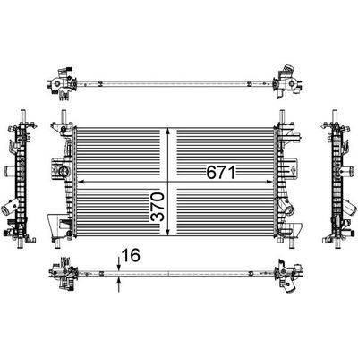 Su Radyatörü  Ford Focus 4/5 Kapı (CB8)(2010->)  MAHLE CR 1727 000P