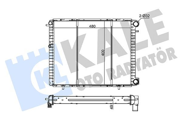 Su Radyatörü  Renault R 19 Chamade 4 Kapı (L53)(06.1989->)  KALE 0535352PA