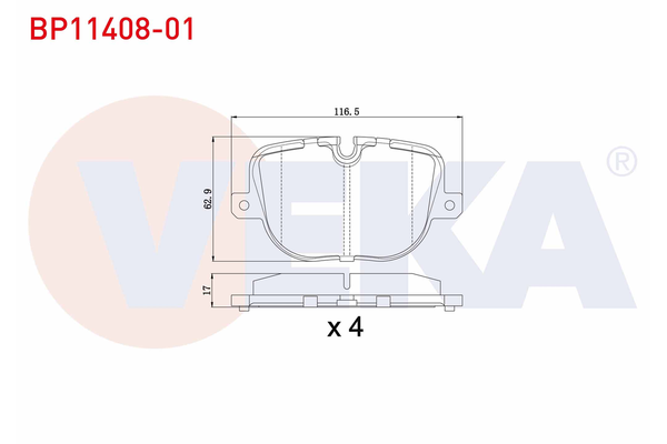 Fren Disk Balata Arka Land Rover Range Rover Sport (01.2005->)  VEKA BP11408-01