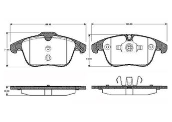 Fren Disk Balata Ön BOSCH 0 986 TB2 939  1379971 425403 4254 03 1427386 1432363 1436498 1437761 1458247 1566232 2574654 30793941 6G912K021A2C 6G912K021A2D BG912K021AA C2C39929 ME6G9J2K021AA C2C27290 LR004936 30793107 3079354 30793540